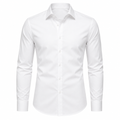 Slim-Fit White Premium Cotton Dress Shirt | Zountther